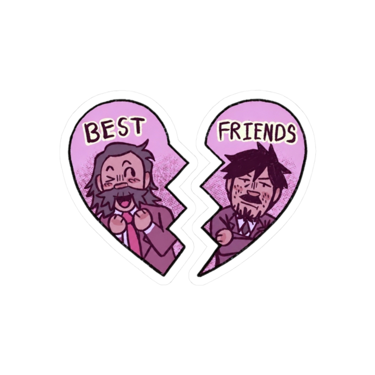 Jean and Harry Disco Elysium best friends sticker - alternate angle 3, merchandise