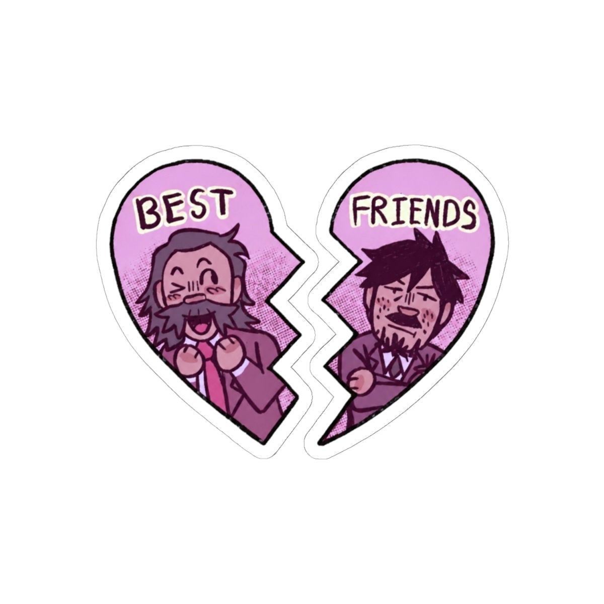 Jean and Harry Disco Elysium best friends sticker - alternate angle 1, merchandise