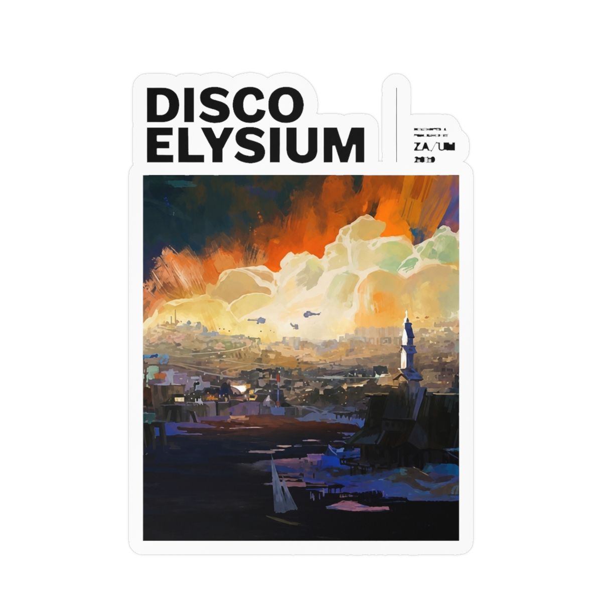 Disco Elysium Inspired Sticker | Retro Detective Vinyl Decal - alternate angle 2, merchandise