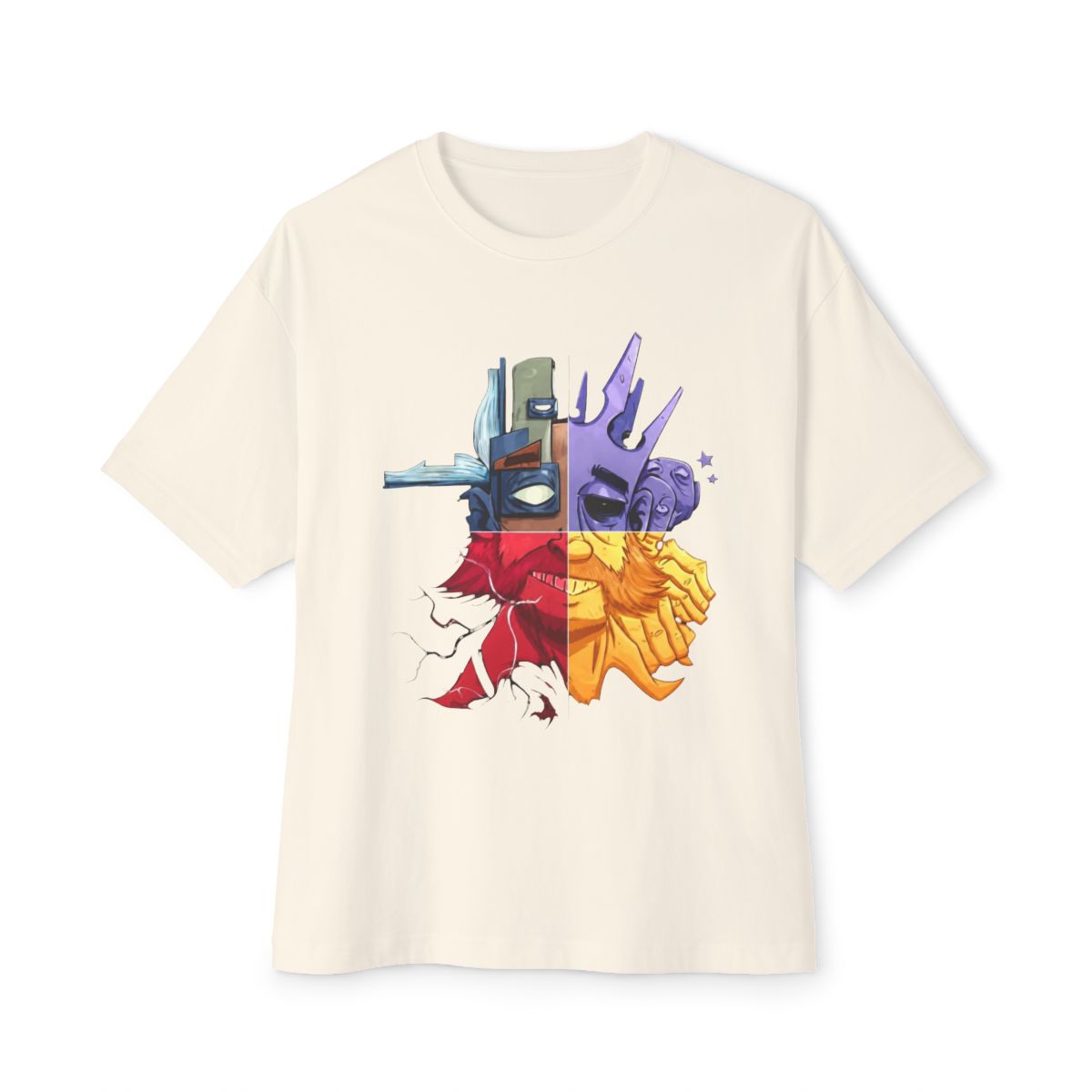 Disco Elysium Washed Graphic Tee Oversized T-Shirt, Neo Noir RPG Inspired Artwork, Vintage Style Soft Cotton Shirt, Relaxed Streetwear Fit, Thought Provoking Detective Aesthetic Graphic Tee for Game and Art Fans - alternate angle 4, merchandise